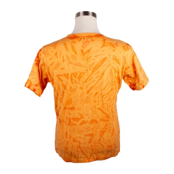 YOHJI YAMAMOTO ORANGE TIE DYE COTTON SHORT SLEEVE T-SHIRT (FINAL PRICE) - Picture 4 of 7
